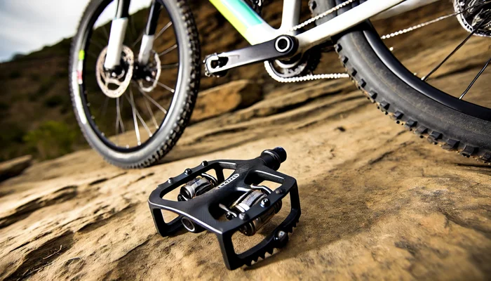 pedales automáticos para bicicleta de montaña con plataforma ancha